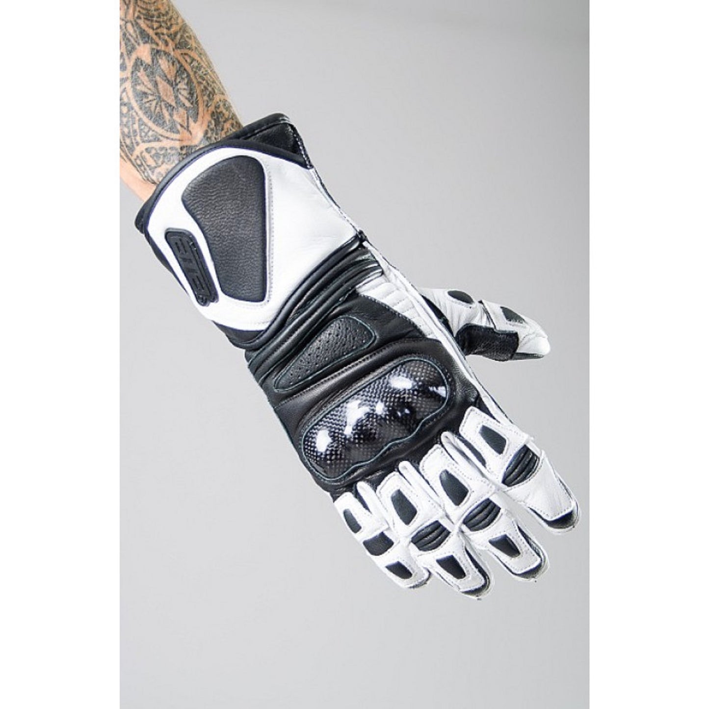 ATA Force Men’s Leather Motorcycle Gloves – Full Protection Riding Gloves with Knuckle Armor & Touchscreen Compatibility