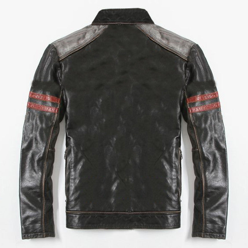 Alive Legacy Motorcycle Leather Jacket – CE Level-2 Armored, Vintage Cowhide