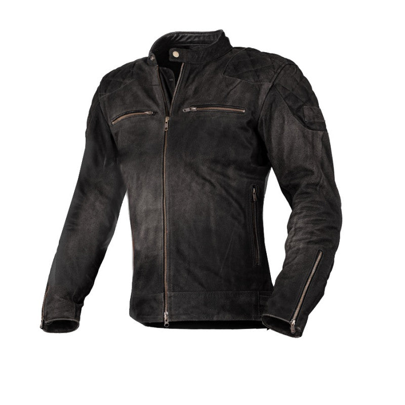 Lady Premium Vintage Black Leather Motorcycle Jacket – CE Armored, Classic Women’s Biker Gear
