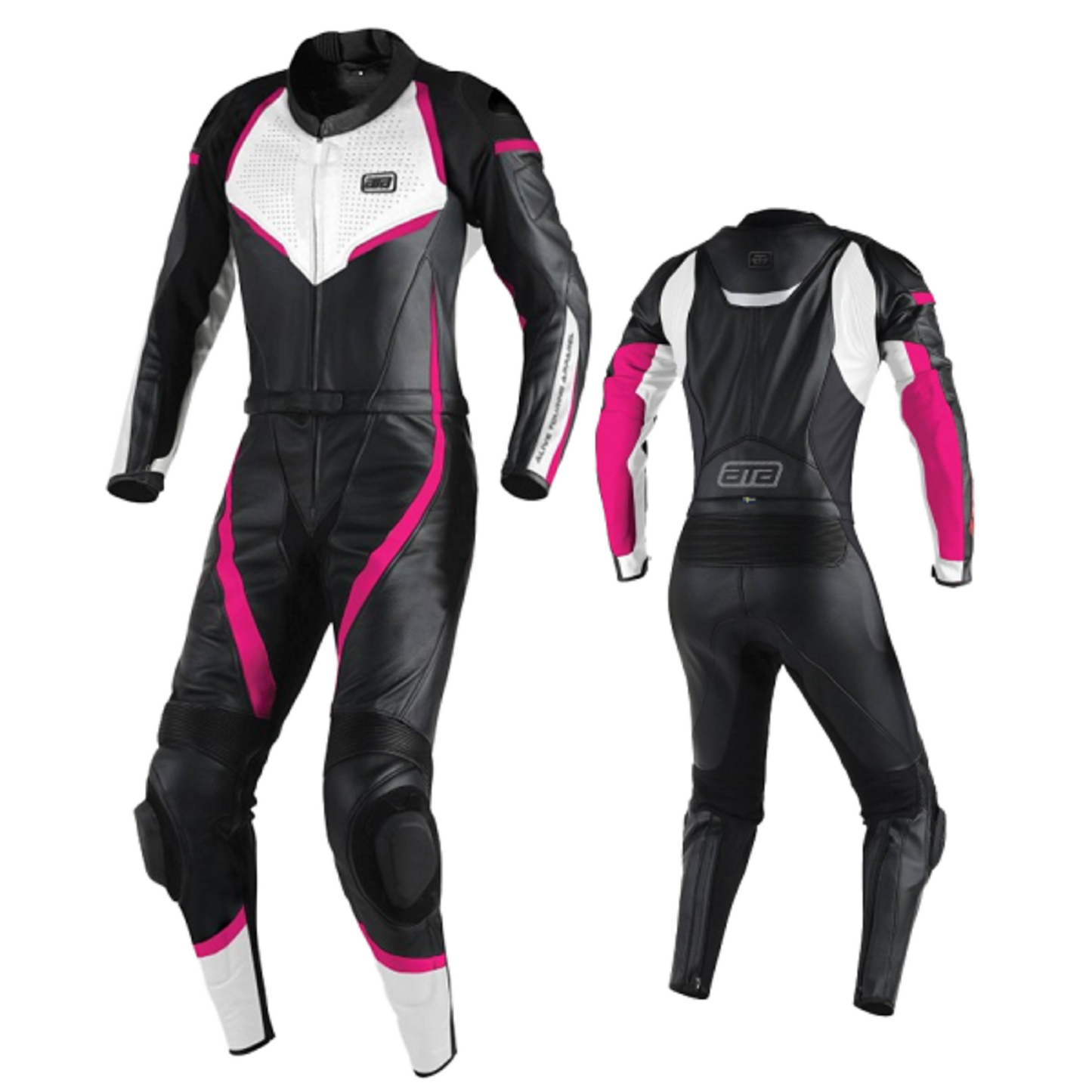 Lady Pink Motorcycle Leather Two-Piece Suit – Stylish, Safe & Custom-Fit Gear for Female Riders | Premium Racing Protection & Comfort
