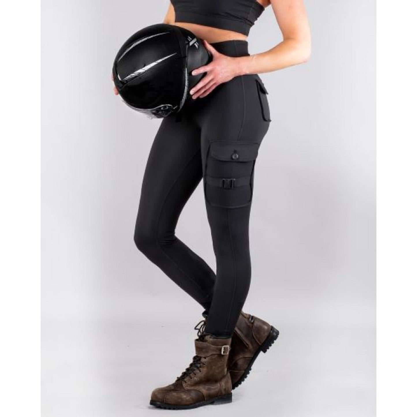 Women's Motorcycle Jeans – Biker Lady Cargo touring motorcycle legging | CE 17092 Certified Protective Riding Denim with Kevlar & Armor Pockets