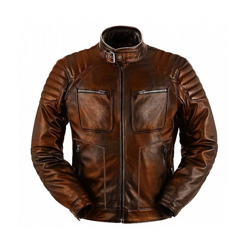 Nordmen Motorcycle Leather Jacket – CE Level-2 Armored, Kevlar Reinforced, Premium Natural Cowhide