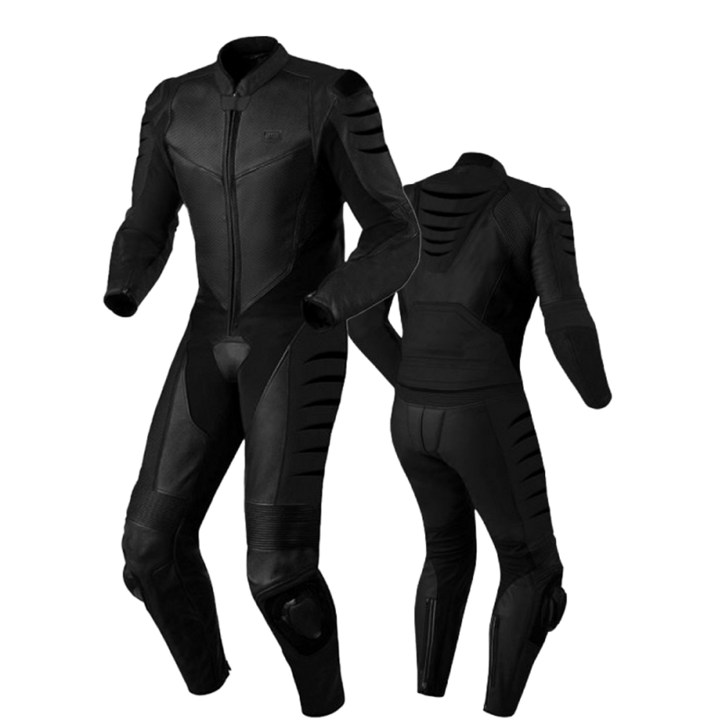 Kangaroo FX Premium Black 2-Piece Motorcycle Leather Suit – Lightweight Race-Ready Riding Gear for Mens