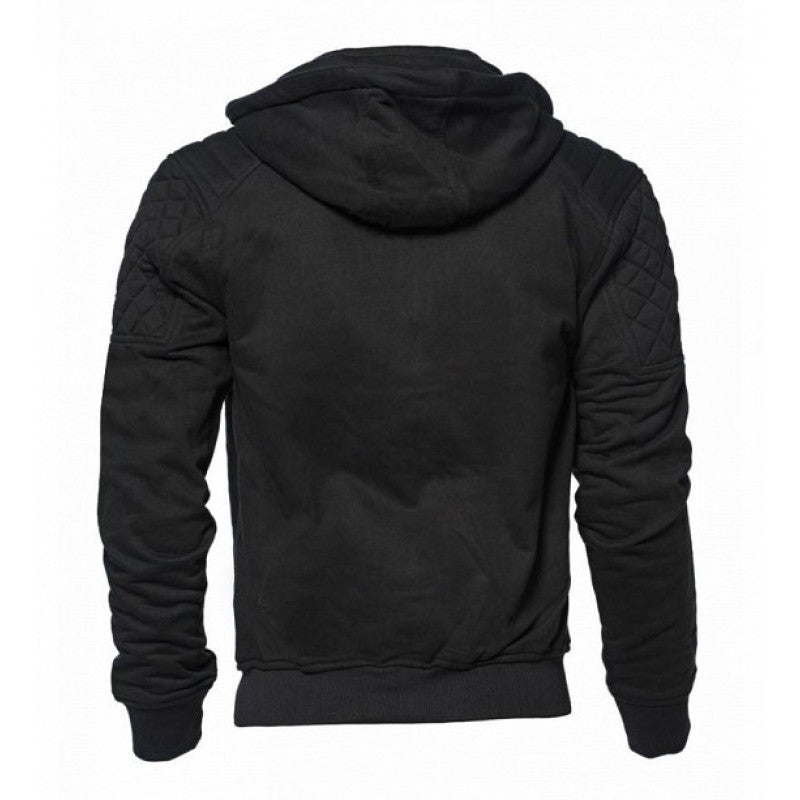 Men’s Premium Motorcycle Hoodie – Black, CE 17092:2020, Kevlar Lined, Protective Gear