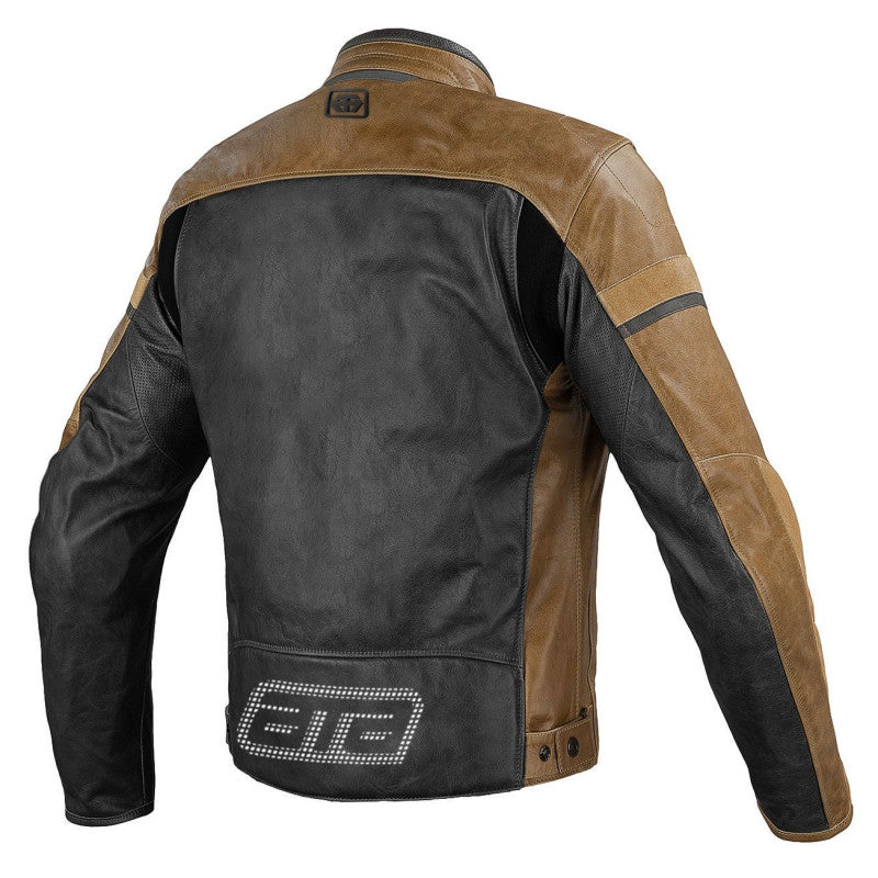 Alive Legacy Motorcycle Leather Jacket – CE Level-2 Armored, Vintage Cowhide, Black & Brown
