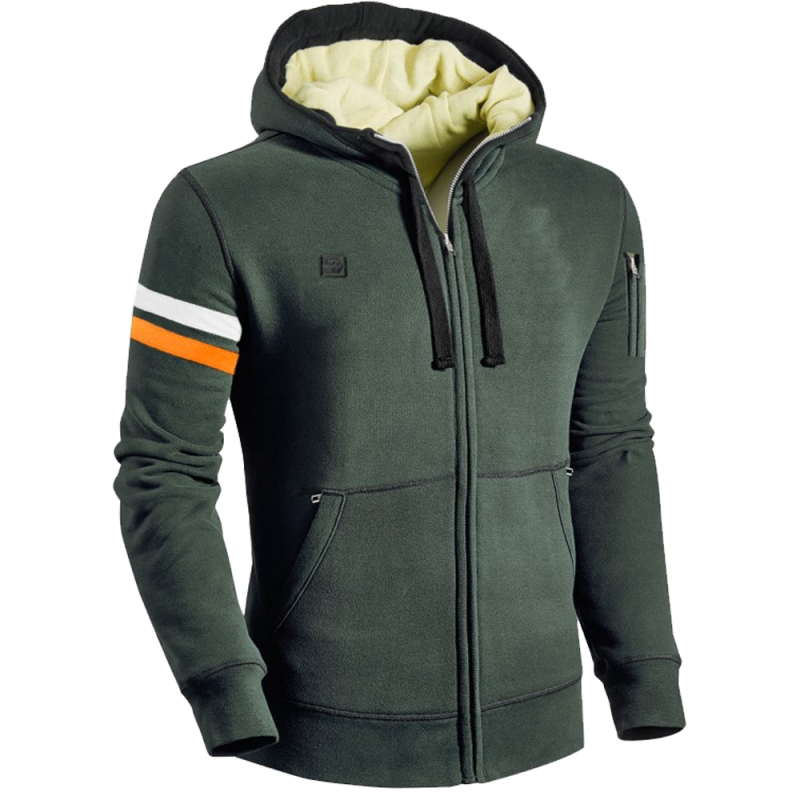 Premium Army Green Waterproof Motorcycle Hoodie with CE Level-2 Armor & DuPont™ Kevlar® Lining