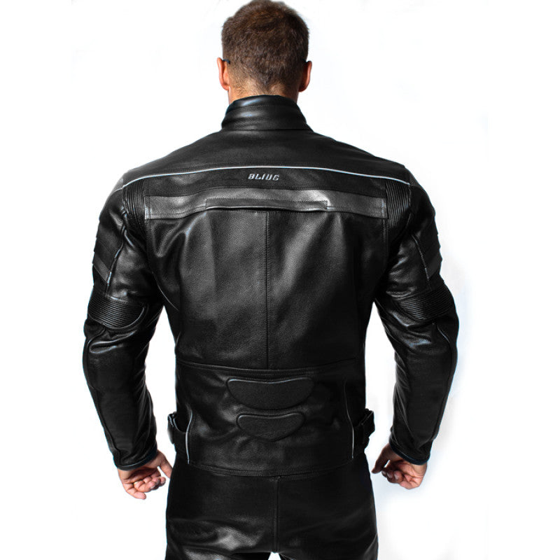 Raiden Premium Cowhide Motorcycle Leather Jacket – CE Armor, Reflective Safety, All-Weather Comfort
