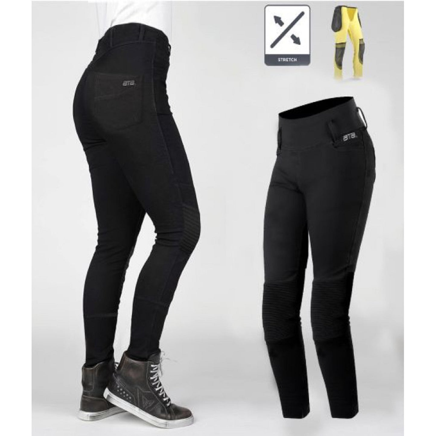 Lady Biker MC legging (CE 17092 ) – High-Waisted, 4-Way Stretch, Breathable & Antimicrobial Performance Tight
