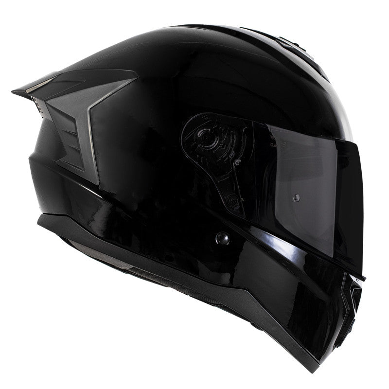 DOT Approved Black Full Face Motorcycle Helmet – Lightweight, Aerodynamic, Anti-Scratch Visor, Comfortable Fit for Street & Off-Road