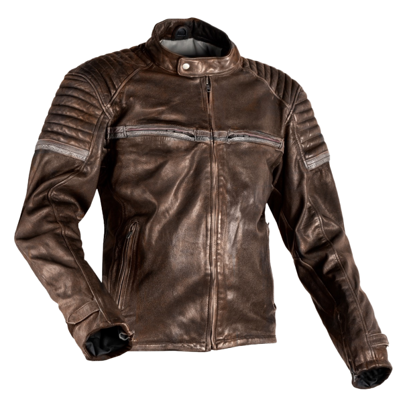Stealth 92X Vintage Black Motorcycle Jacket – CE Level-2 Armored, Kevlar® Reinforced Goat Leather