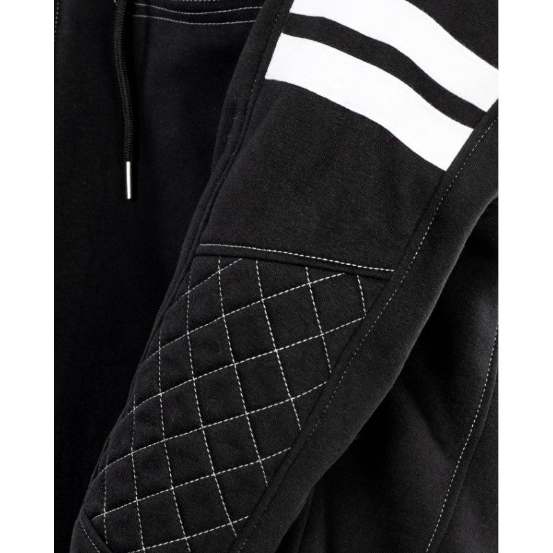 Premium Rival Black Waterproof Motorcycle Hoodie – CE Certified 17092:2020, Kevlar Lined, Armored Rider Jacket