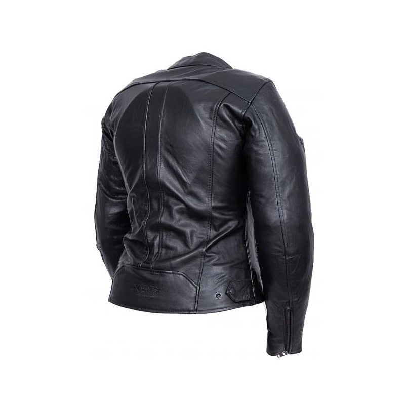 Lady Rocker Black Motorcycle Jacket – Women’s CE Level-2 Armored, Premium Cowhide, Stretch Fit