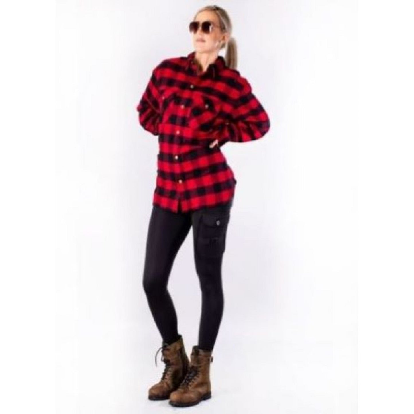 Women's Motorcycle Jeans – Biker Lady Cargo touring motorcycle legging | CE 17092 Certified Protective Riding Denim with Kevlar & Armor Pockets