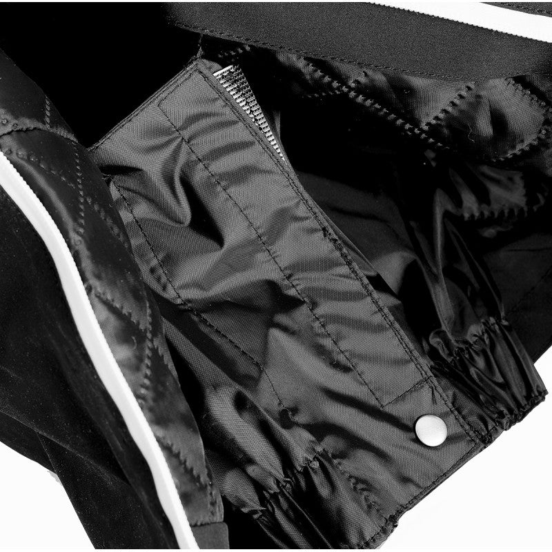 "JetWear Stealth One-Piece Snowmobile Suit – All-Black Performance Gear for Extreme Winter Riding