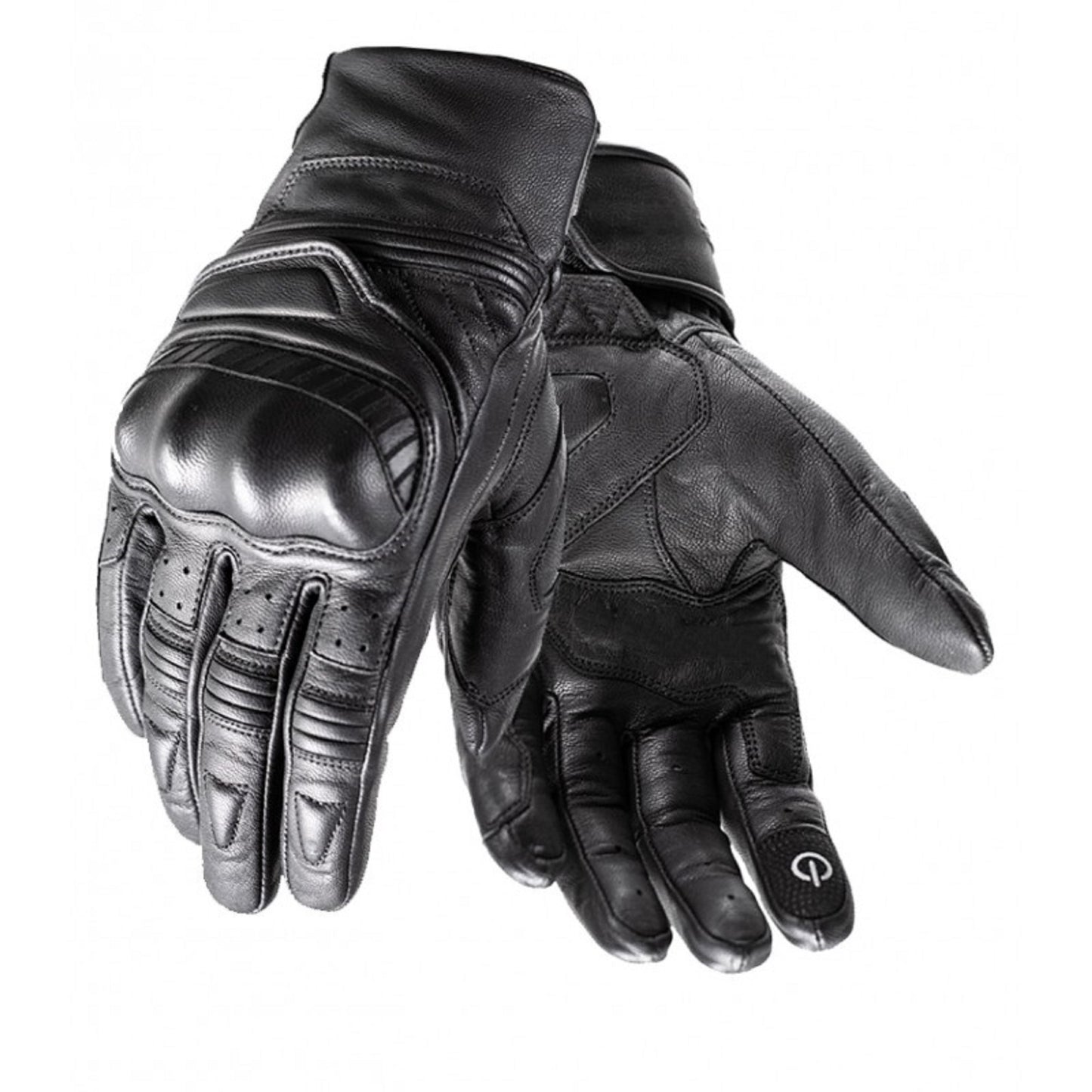 Turbo‑X Summer Leather Motorcycle Gloves – Perforated Cowhide, Waterproof & Breathable for Men's