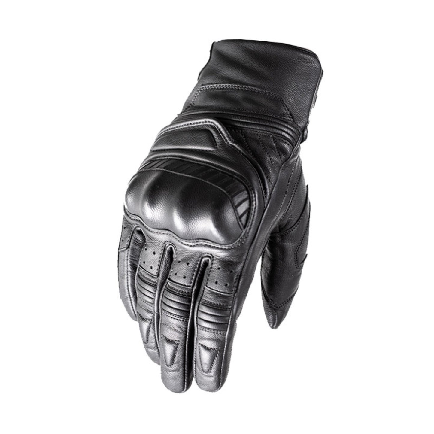 Turbo‑X Summer Leather Motorcycle Gloves – Perforated Cowhide, Waterproof & Breathable for Men's