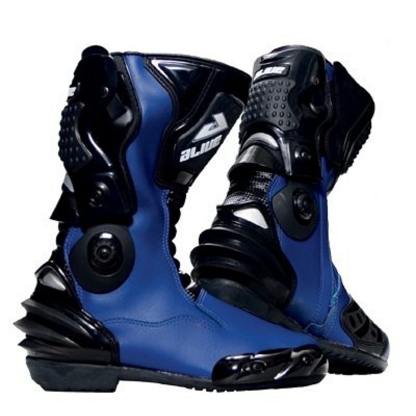 Alive MX Premium Racing Boots – Full-Grain Leather, Reinforced Protection, Anti-Vibration Sole, Replaceable Sliders, Zipper & Velcro Closure for Unisex