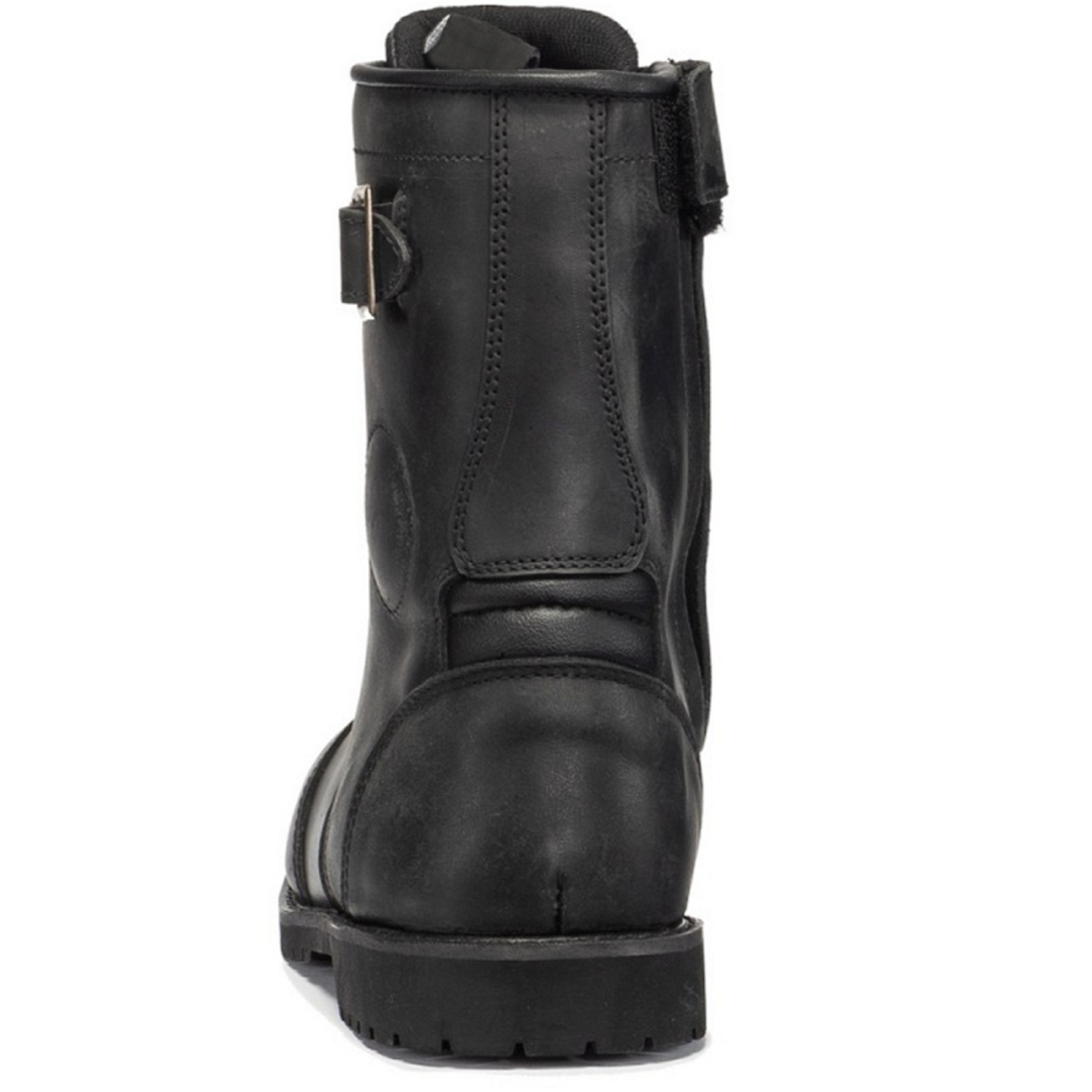 Vintage Black Leather Motorcycle Boots – CE Level 2, Waterproof, Breathable, Reinforced Sole & Ankles, Anti-Skid Grip for Unisex