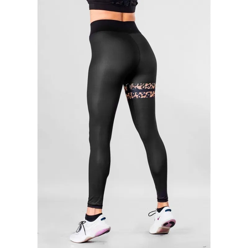 SHAPELAB Basic Shape Reflector Leggings – High Waist, 4-Way Stretch, Antimicrobial Fitness Tights