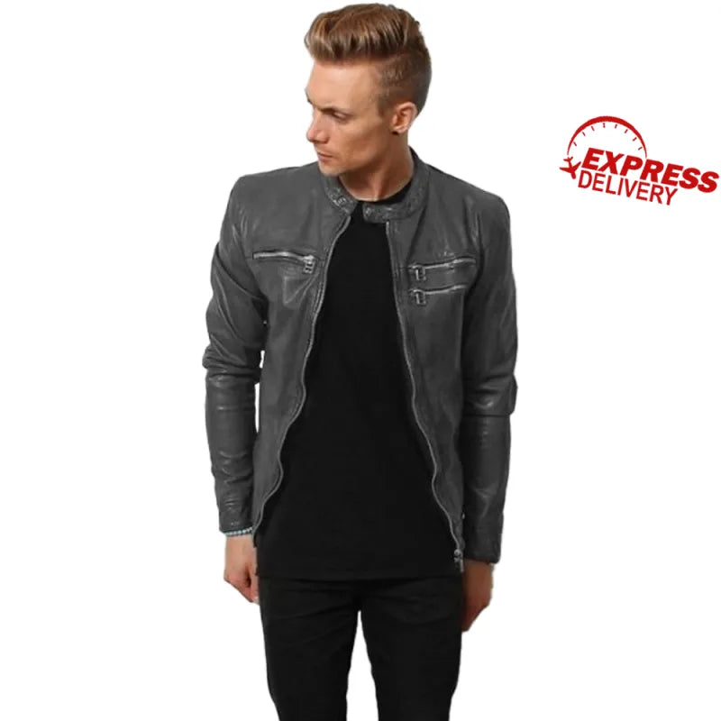 Beast Greytone Leather Jacket – Premium Finish, Sleek Design, Durable Build, Everyday Wear, Timeless Grey Tone