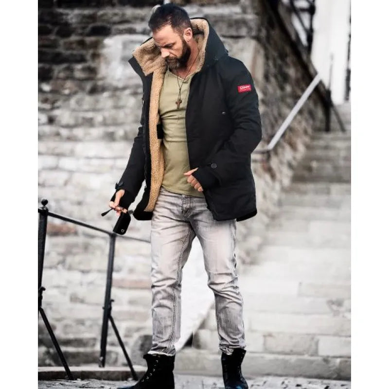 Beat Parka Black Supreme Jacket – Heavy-Duty Winter Parka, Streetwear Style, Warm Lining, Windproof, Functional Design