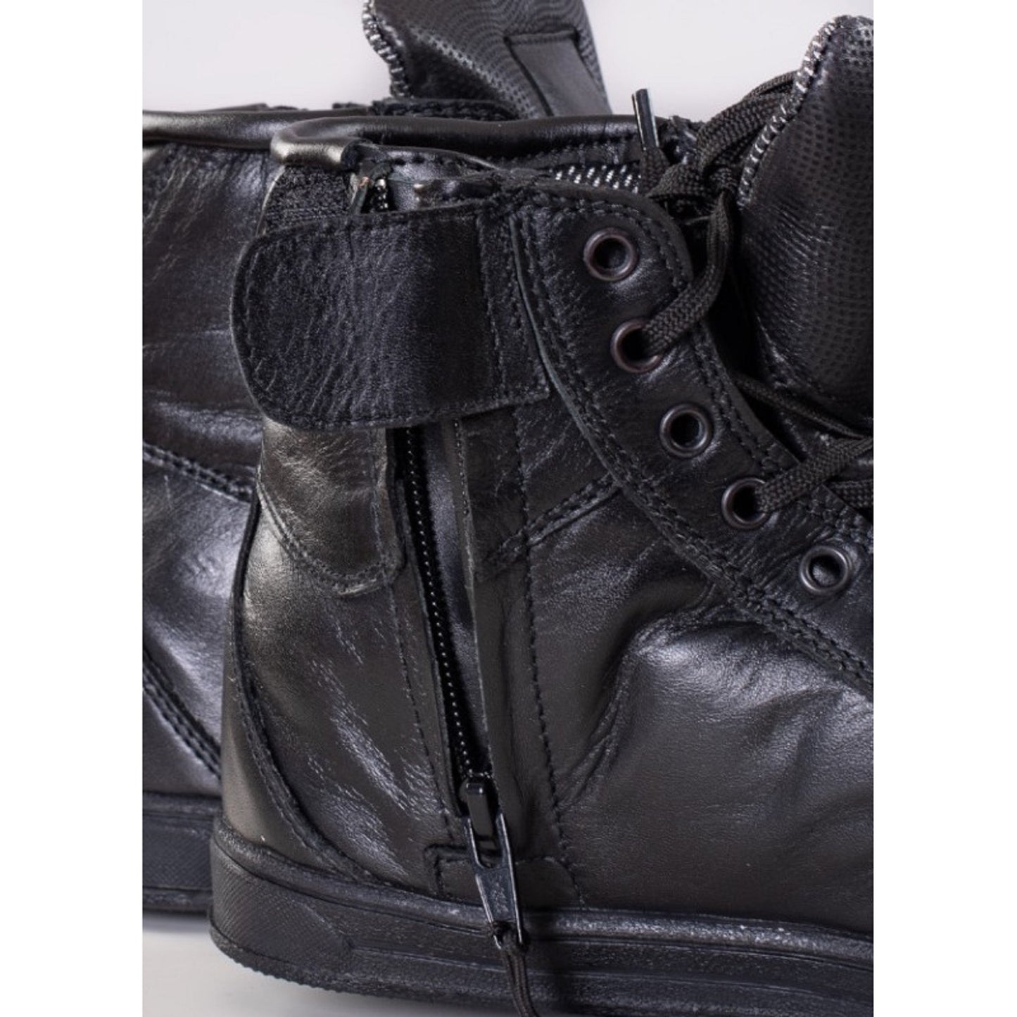 Blacktide Level-2 CE Waterproof Riding Sneakers with premium leather, breathable membrane, reinforced anti-slip sole, adjustable calf strap, and zipper closure for Unisex