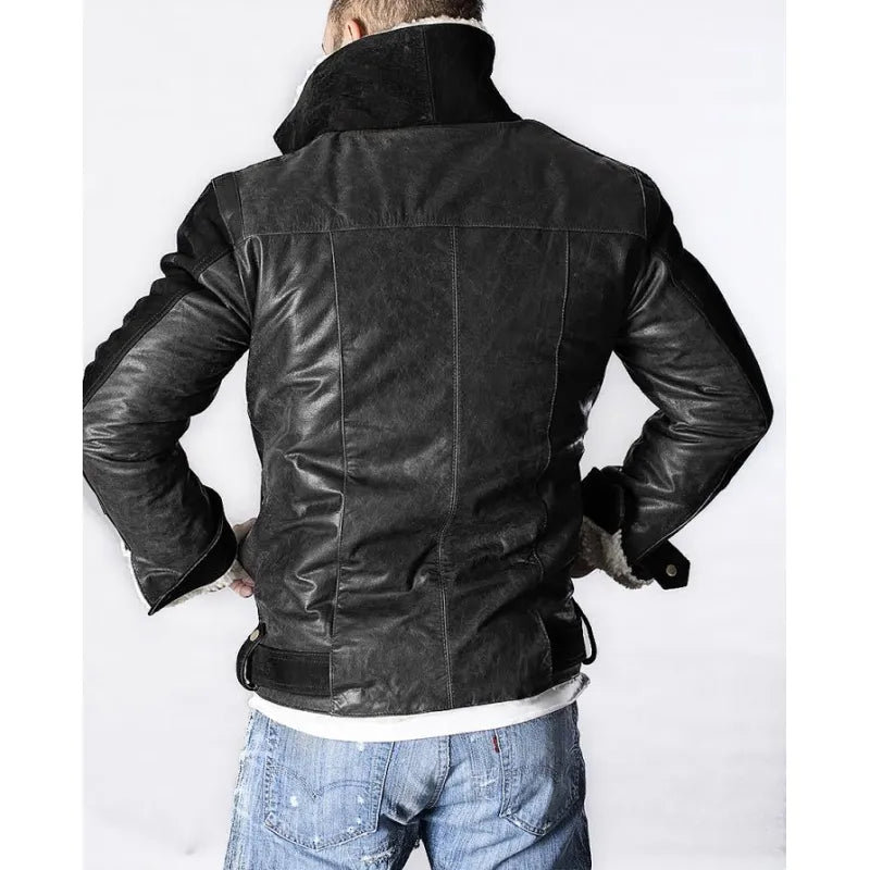 Bobber Premium Reager Nubuck Black Jacket – Classic Biker Style, Genuine Nubuck Leather, Comfortable Fit, Rugged Finish