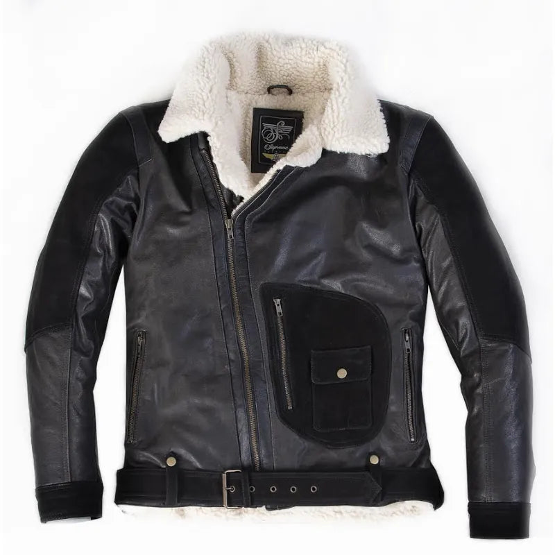 Bobber Premium Reager Nubuck Black Jacket – Classic Biker Style, Genuine Nubuck Leather, Comfortable Fit, Rugged Finish