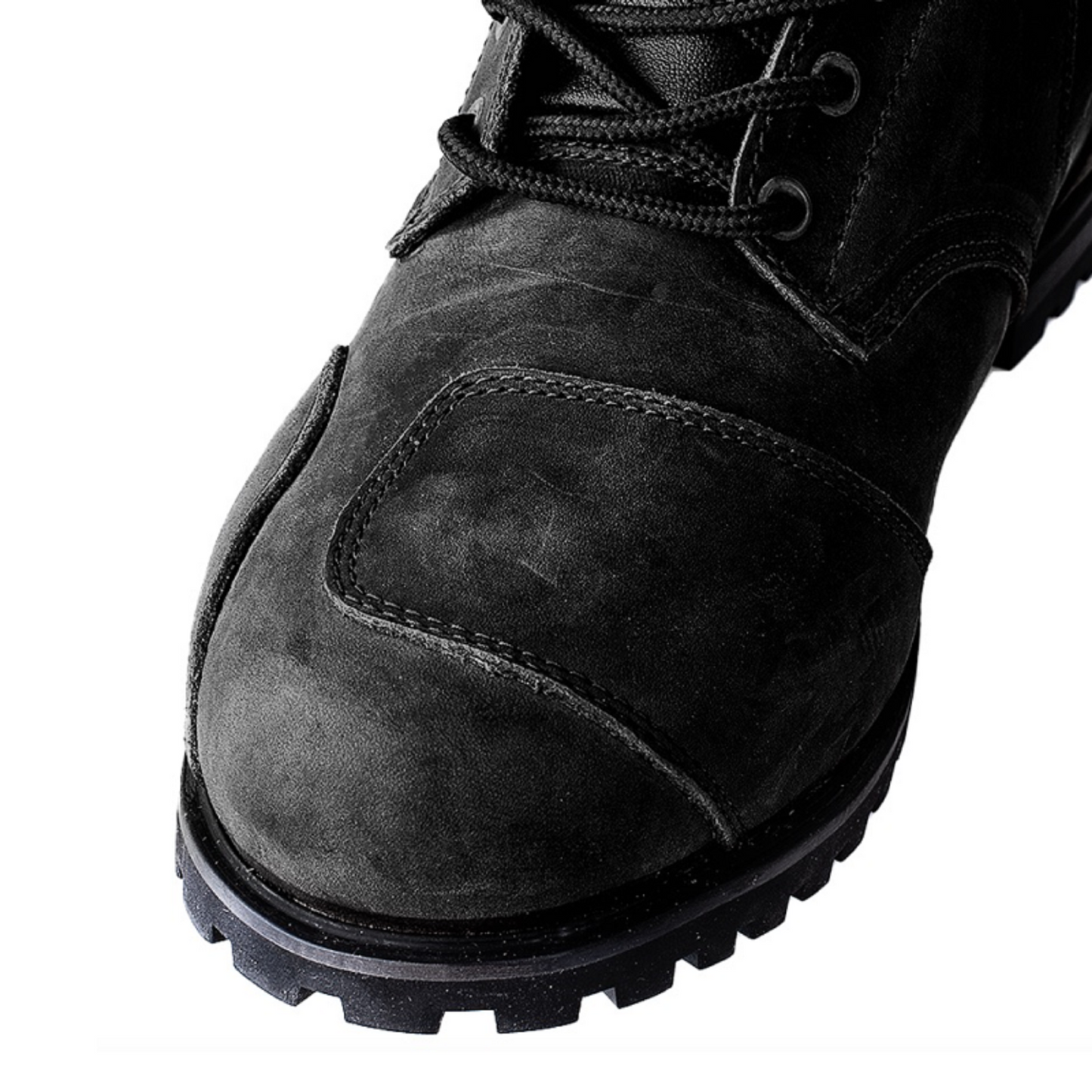 Premium Waterproof Genuine Leather Motorcycle Boots – CE Level 2 Certified with Reinforced Ankle Protection, Anti-Slip Rubber Sole, Adjustable Velcro Calf Straps with Vintage Finish for Unisex