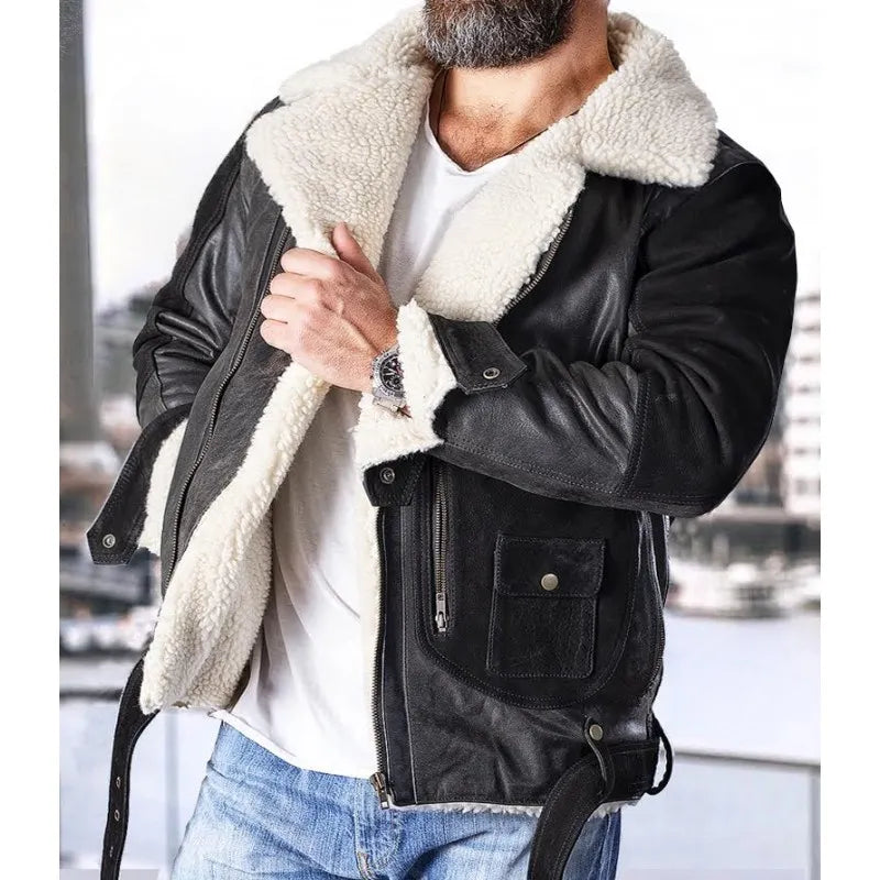 Bobber Premium Reager Nubuck Black Jacket – Classic Biker Style, Genuine Nubuck Leather, Comfortable Fit, Rugged Finish