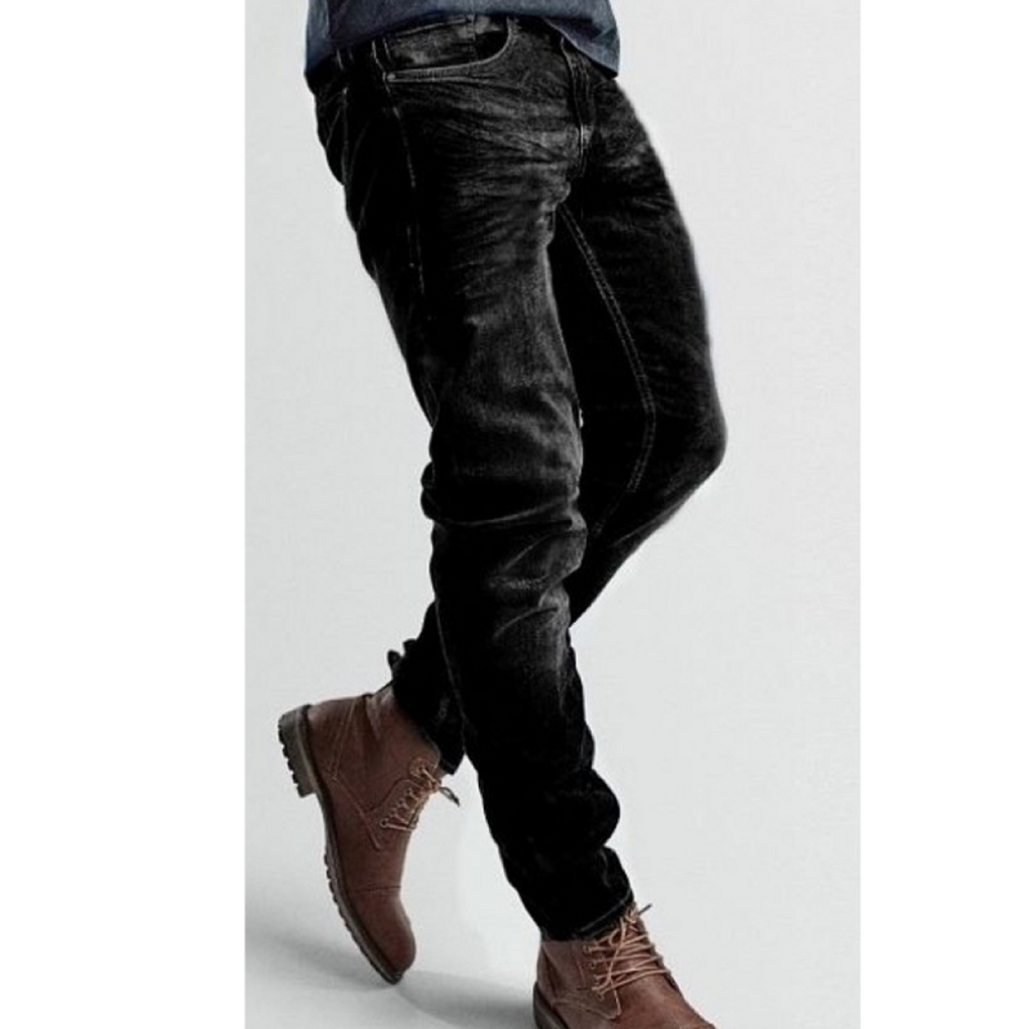 Men's Motorcycle Jeans – Cruiser motorcycle men's jean "Dark Night"| CE 17092 Certified Protective Riding Denim with Kevlar & Armor Pockets