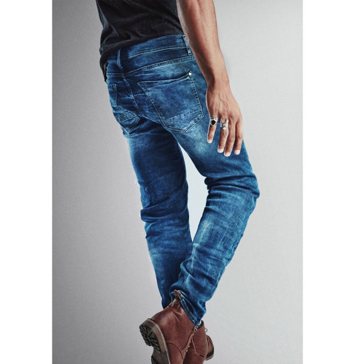 Men's Motorcycle Jeans – Cruiser motorcycle "Orignal Blue"| CE 17092 Certified Protective Riding Denim with Kevlar & Armor Pockets