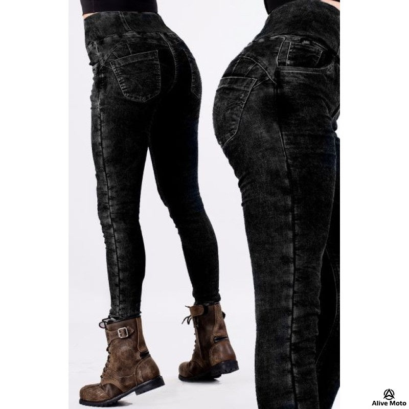 Women's Dark Grey Motorcycle Legging – CE Level 2, DuPont™ Kevlar®, Water-Repellent