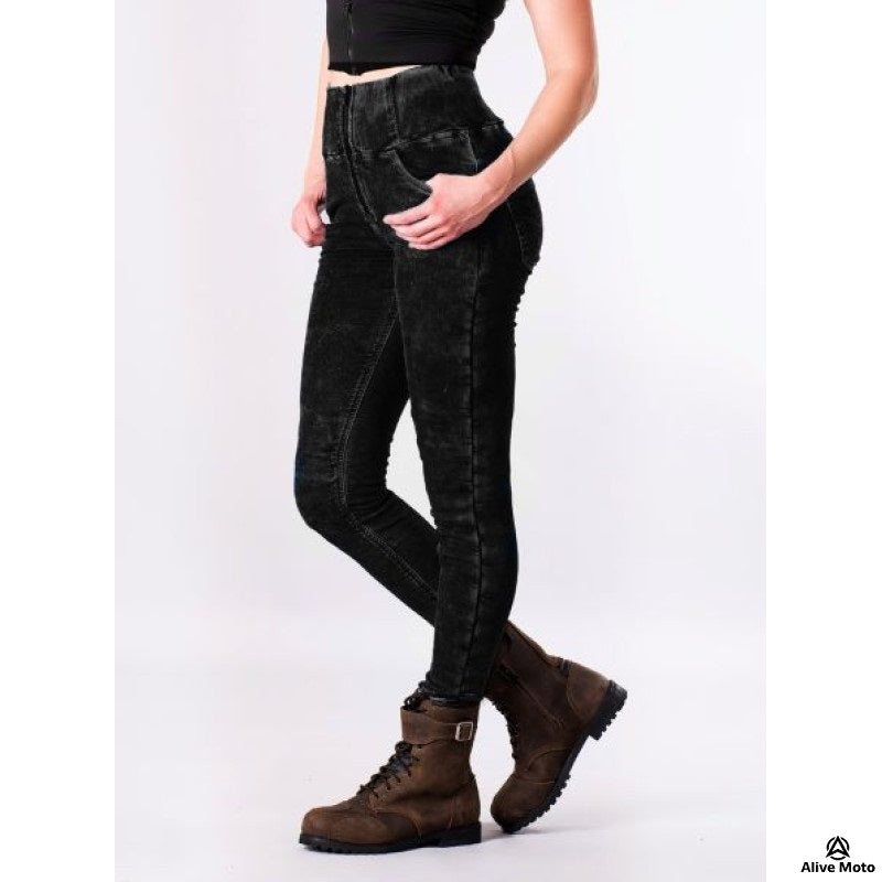 Women's Dark Grey Motorcycle Legging – CE Level 2, DuPont™ Kevlar®, Water-Repellent