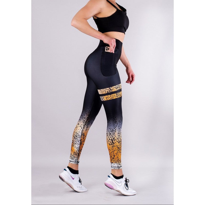 SHAPELAB Enima Leo Straps Leggings – High Waist, 4-Way Stretch, Antimicrobial & Breathable Premium Fitness Tights