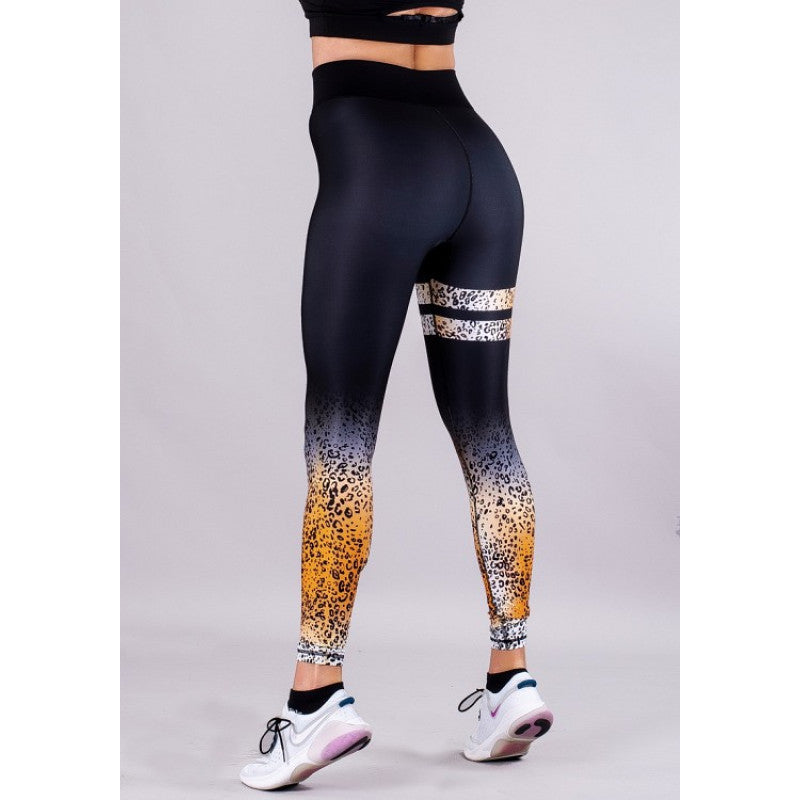 SHAPELAB Enima Leo Straps Leggings – High Waist, 4-Way Stretch, Antimicrobial & Breathable Premium Fitness Tights
