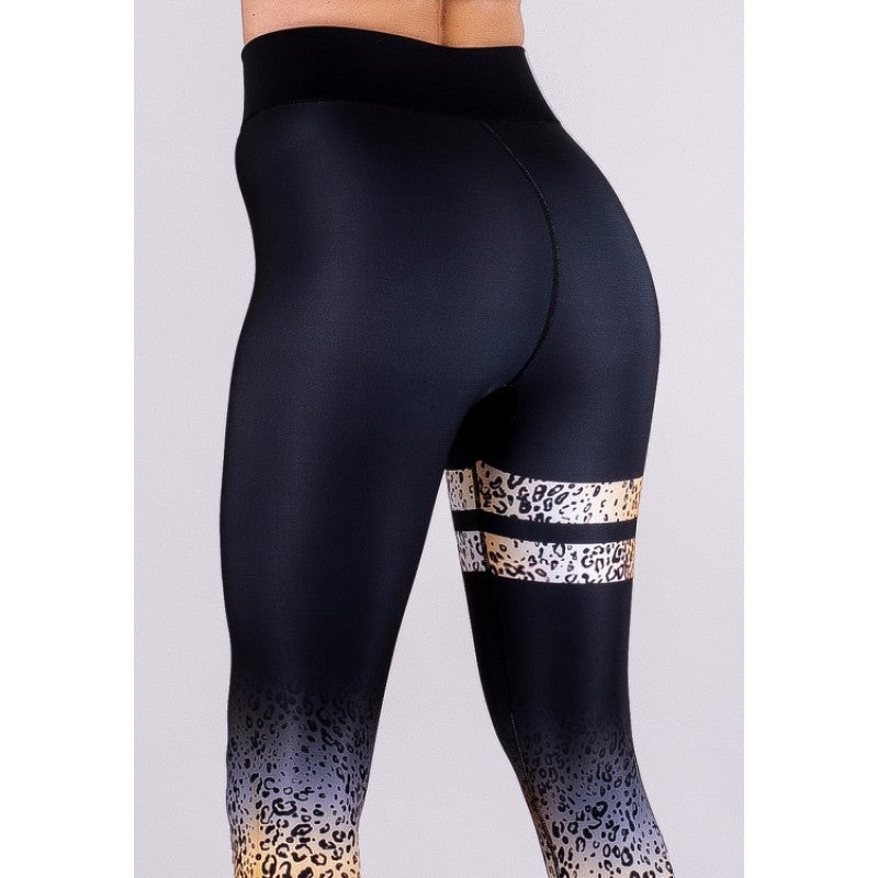 SHAPELAB Enima Leo Straps Leggings – High Waist, 4-Way Stretch, Antimicrobial & Breathable Premium Fitness Tights