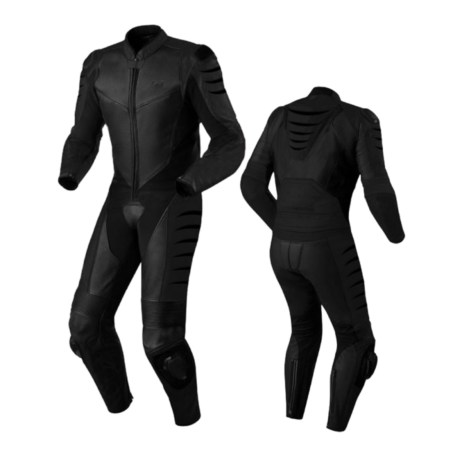 Kangaroo Premium FX Black One-Piece Leather Motorcycle Racing Suit – CE Approved, Lightweight & High-Performance Track Gear for Mens