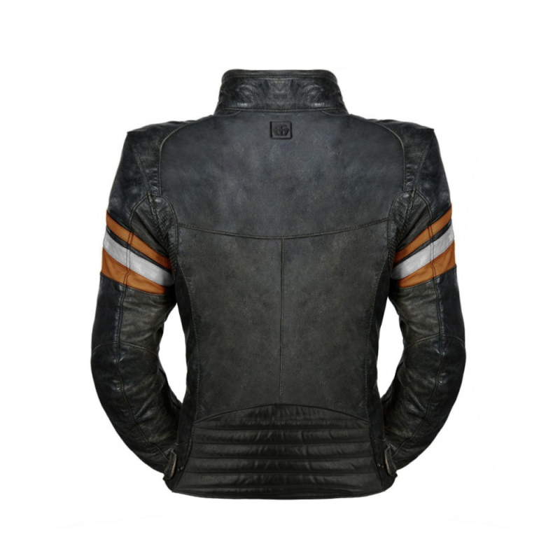 Kid Riverside Motorcycle Jacket – Premium Buffalo Natural Cow Leather with CE Level-2 Protection & DuPont™ Kevlar®