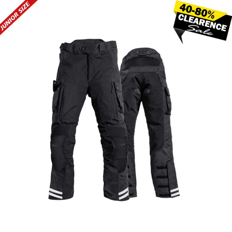 Tornado Kids Textile Motorcycle Trousers – Waterproof, CE Level 2, Thermal Liner
