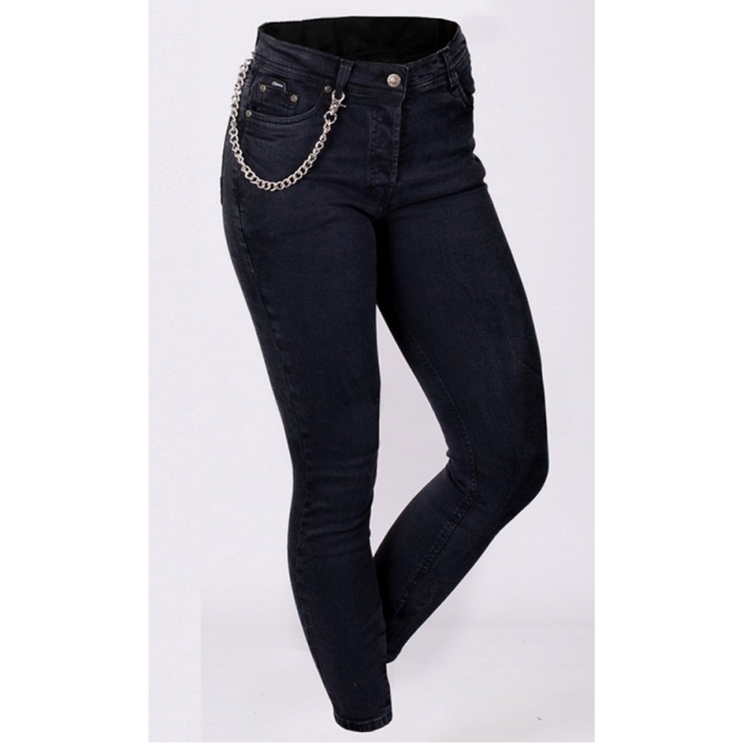 Women's Motorcycle Jeans – Lady Cruiser "Dark Night"| CE 17092 Certified Protective Riding Denim with Kevlar & Armor Pockets