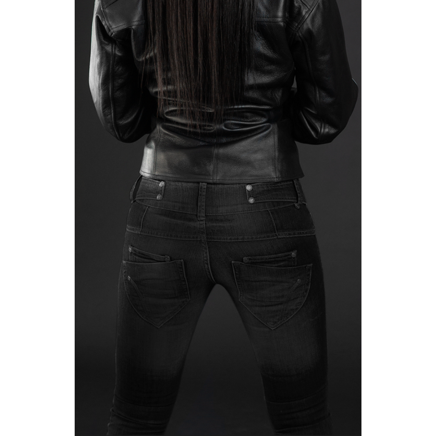 Women's Motorcycle Jeans – Lady Commander motorcycle jean "Black Shade"| CE 17092 Certified Protective Riding Denim with Kevlar & Armor Pockets