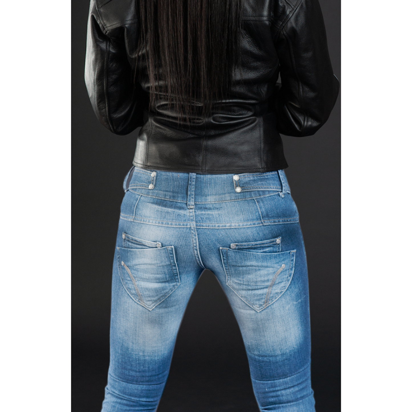 Women's Motorcycle Jeans – "Lady Commander "Sky Blue| CE 17092 Certified Protective Riding Denim with Kevlar & Armor Pockets
