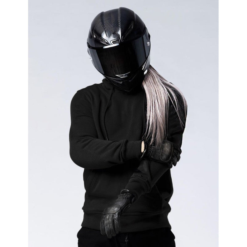 Lady Bandit Waterproof Motorcycle Hoodie – Black | CE Level-2 Armor | DuPont™ Kevlar® | Women's Urban Riding Gear