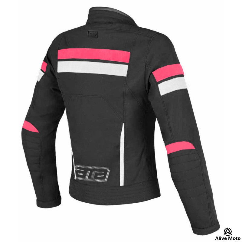 Lady Werona Pink Motorcycle Jacket – Women's CE Level 2 Armored Textile Jacket, All-Weather, Thermal Liner, Waterproof