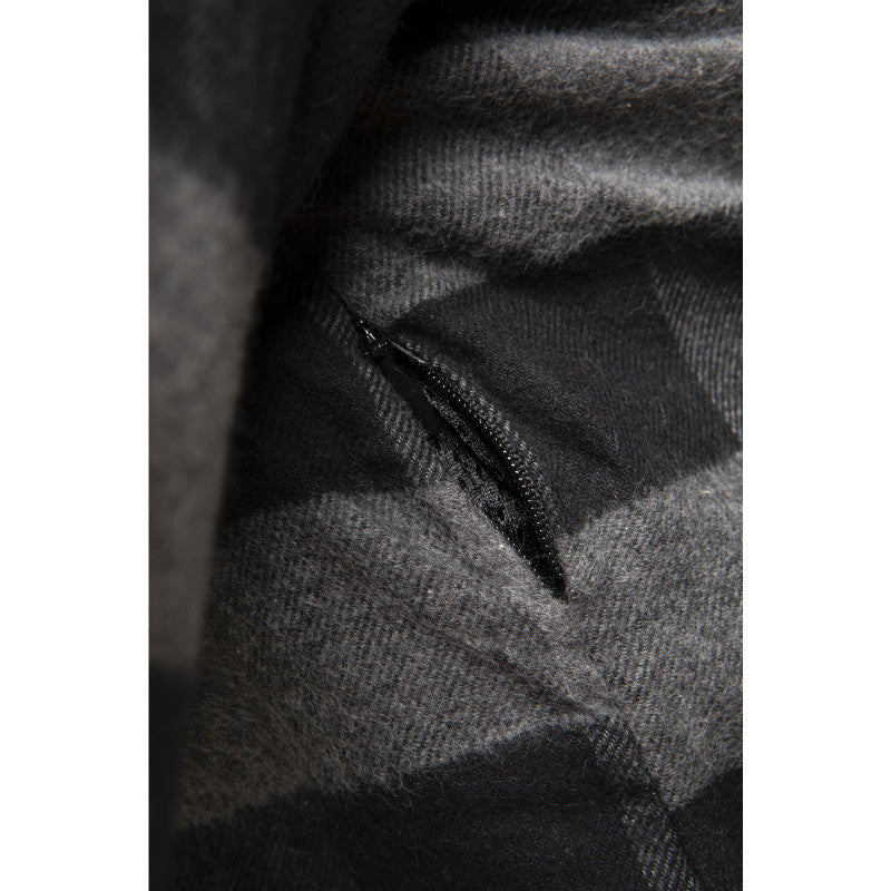 MC Coyote Grey Black Waterproof Motorcycle Armour Shirt – CE Level 2 Protection, Kevlar® Lined, Men's Sizes XXS-6XL