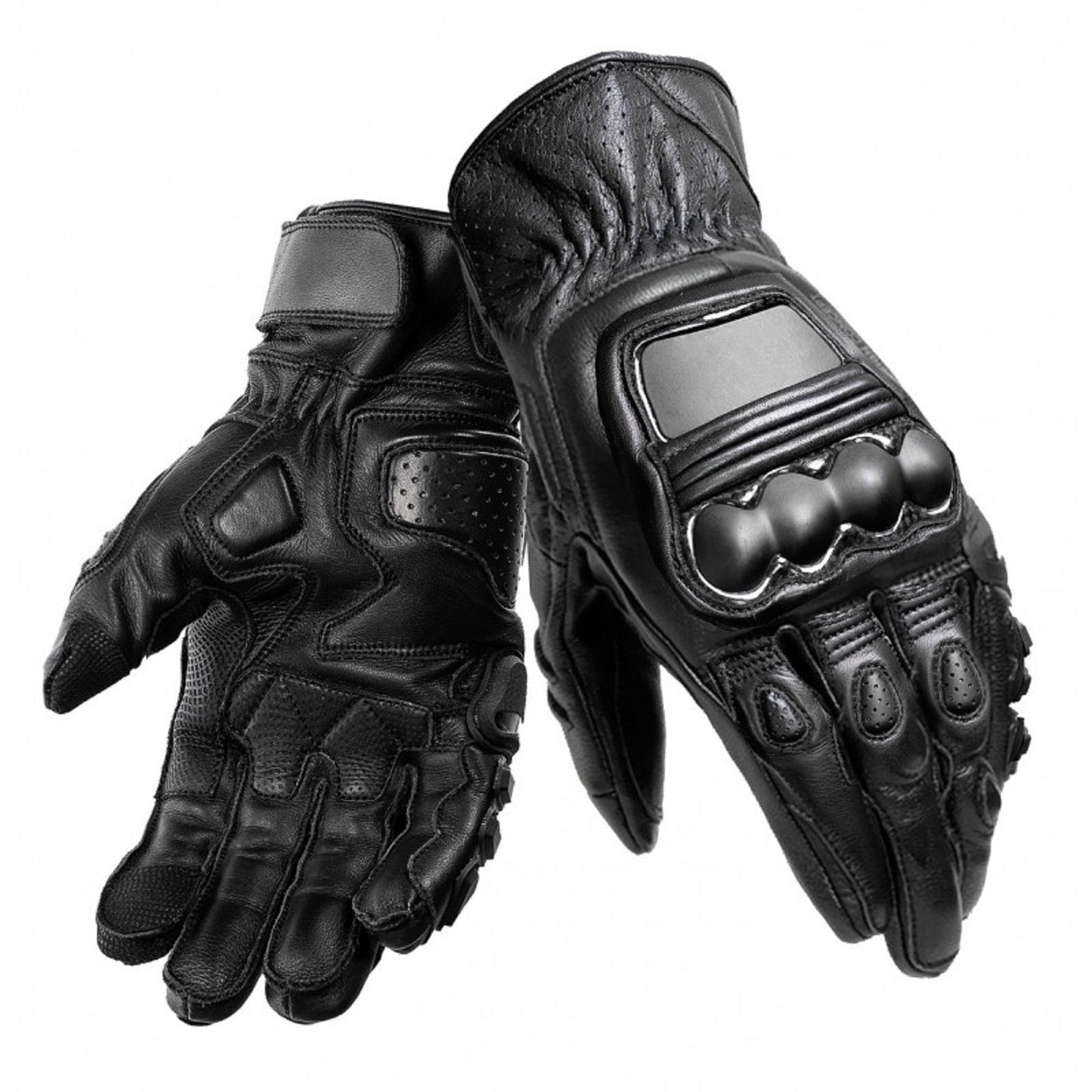 Havel Pro Blkops Summer Short Leather Gloves – Waterproof, Breathable with Reinforced Knuckles & Touchscreen for Men's