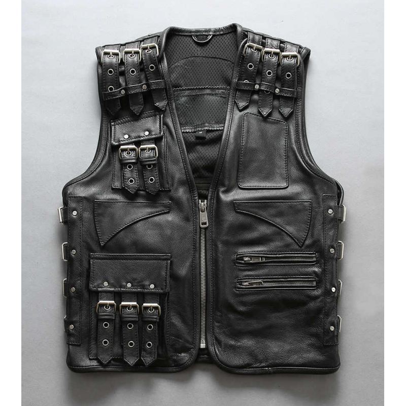 Premium biker supreme HD leather vest Premium Cowhide, Classic Biker Style with Pockets & Patch-Ready Back