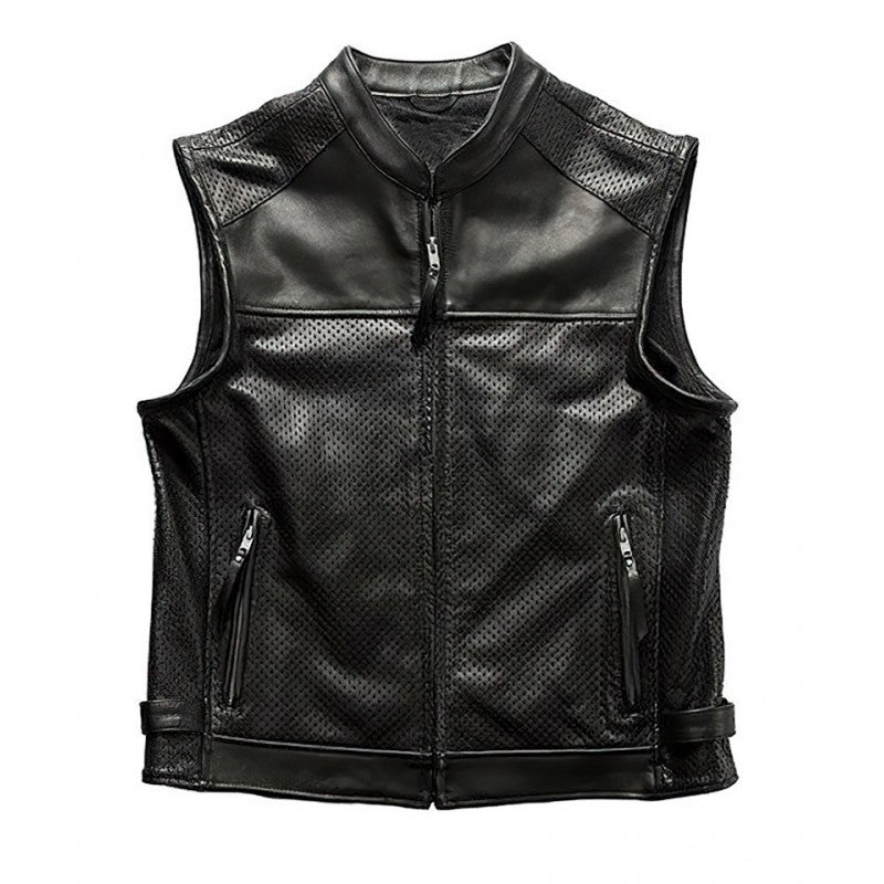 Premium city biker leather vest Premium Cowhide, Patch Ready Back, Ideal for Biker Clubs & Riders