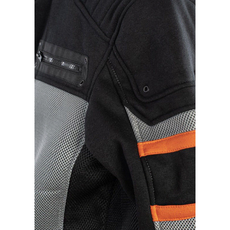Premium Motorcycle Retro HD Mesh Hoodie – DuPont™ Kevlar® Lined, CE Level-2 Armor, Breathable Design